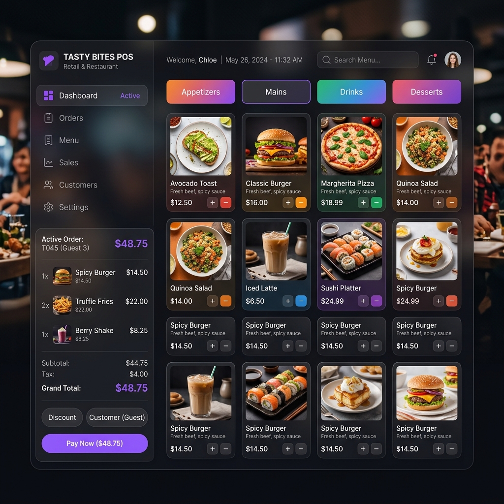 GSmart SaaS POS Dashboard Mockup